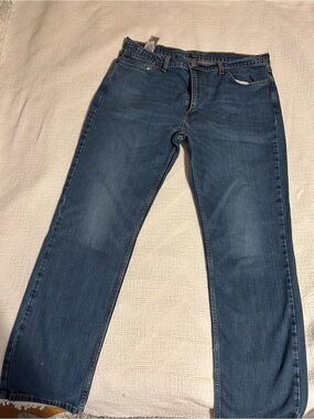 Levi's Men's Straight Jeans in Dark Blue Denim